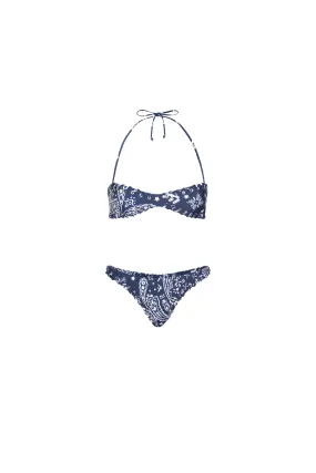 Moisture wicking Mold Resistant Material RIO BIKINI - BANDANA NAVY