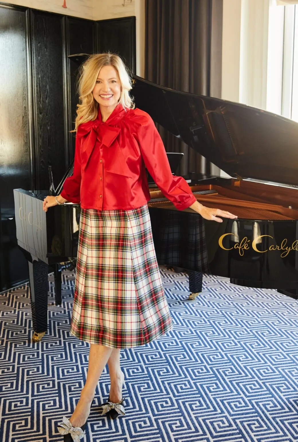 Holiday Guest Skirt MIDI - Stewart Plaid Workwear