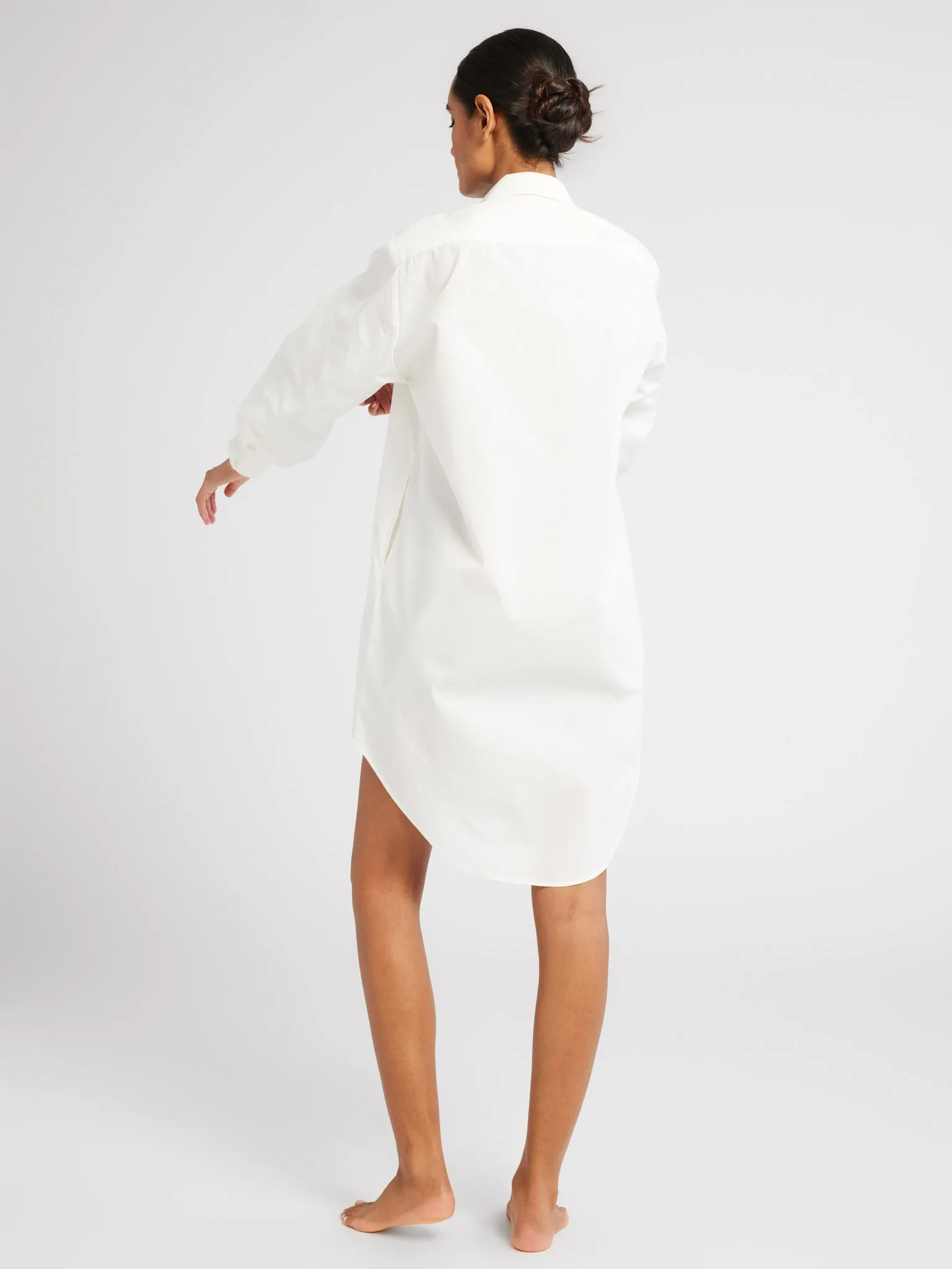 Holly Mini Dress in White AdaptiveFitFabric