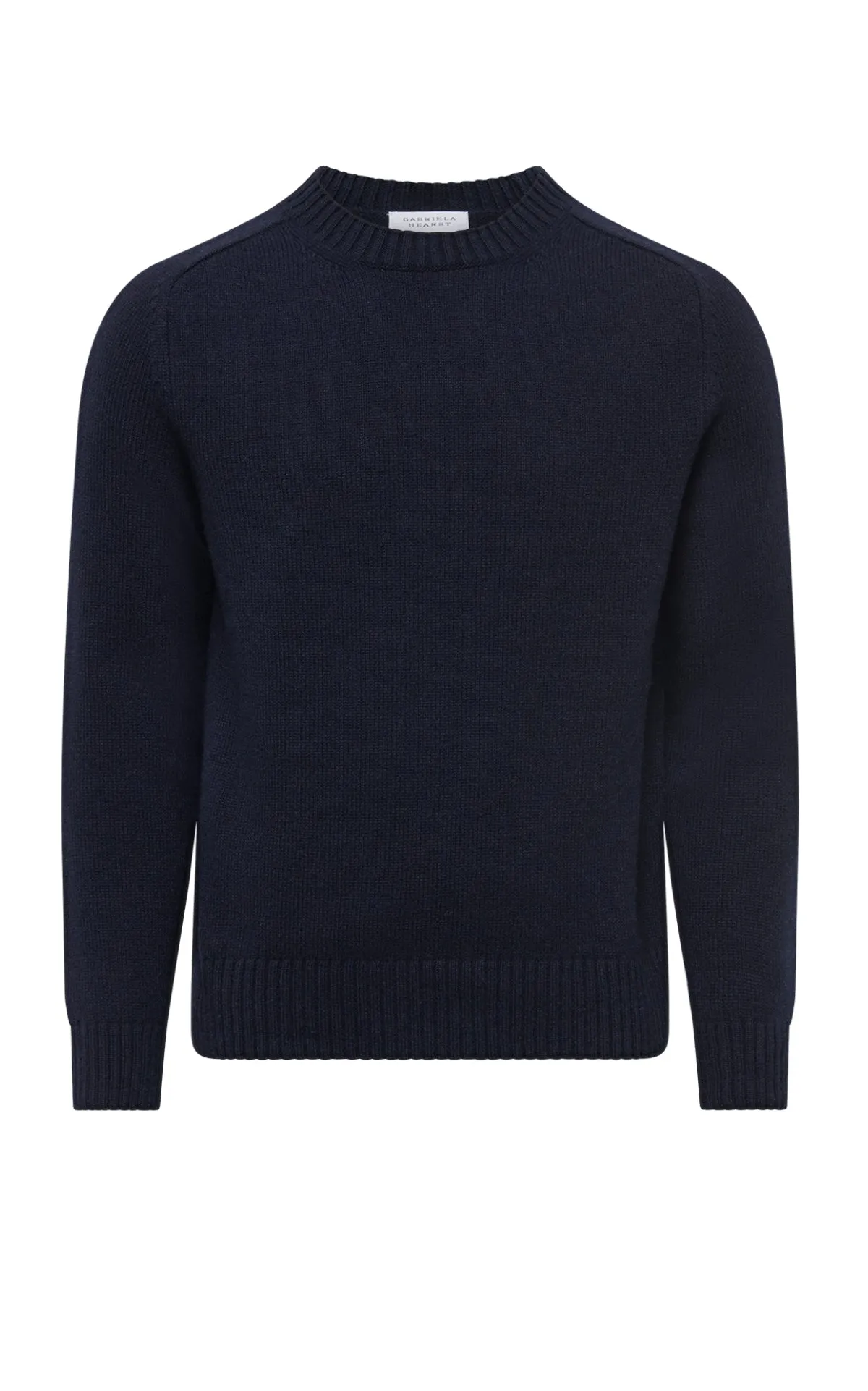 Weekend Ready Heat Retention Technology Francesco Knit Sweater in Dark Navy Cashmere