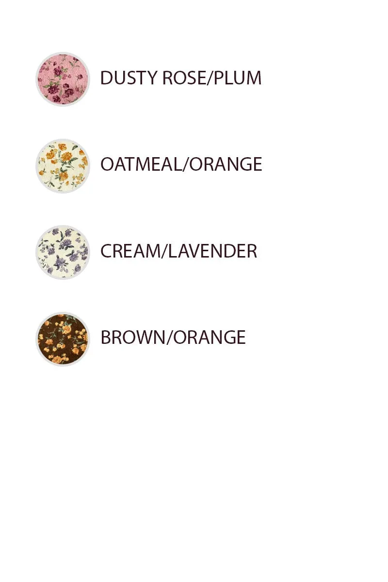 nylon blend IT4360G-02 | FLORAL PRINTED CORDUROY EXAGGERATED SHOULDER SLEEVES TOP