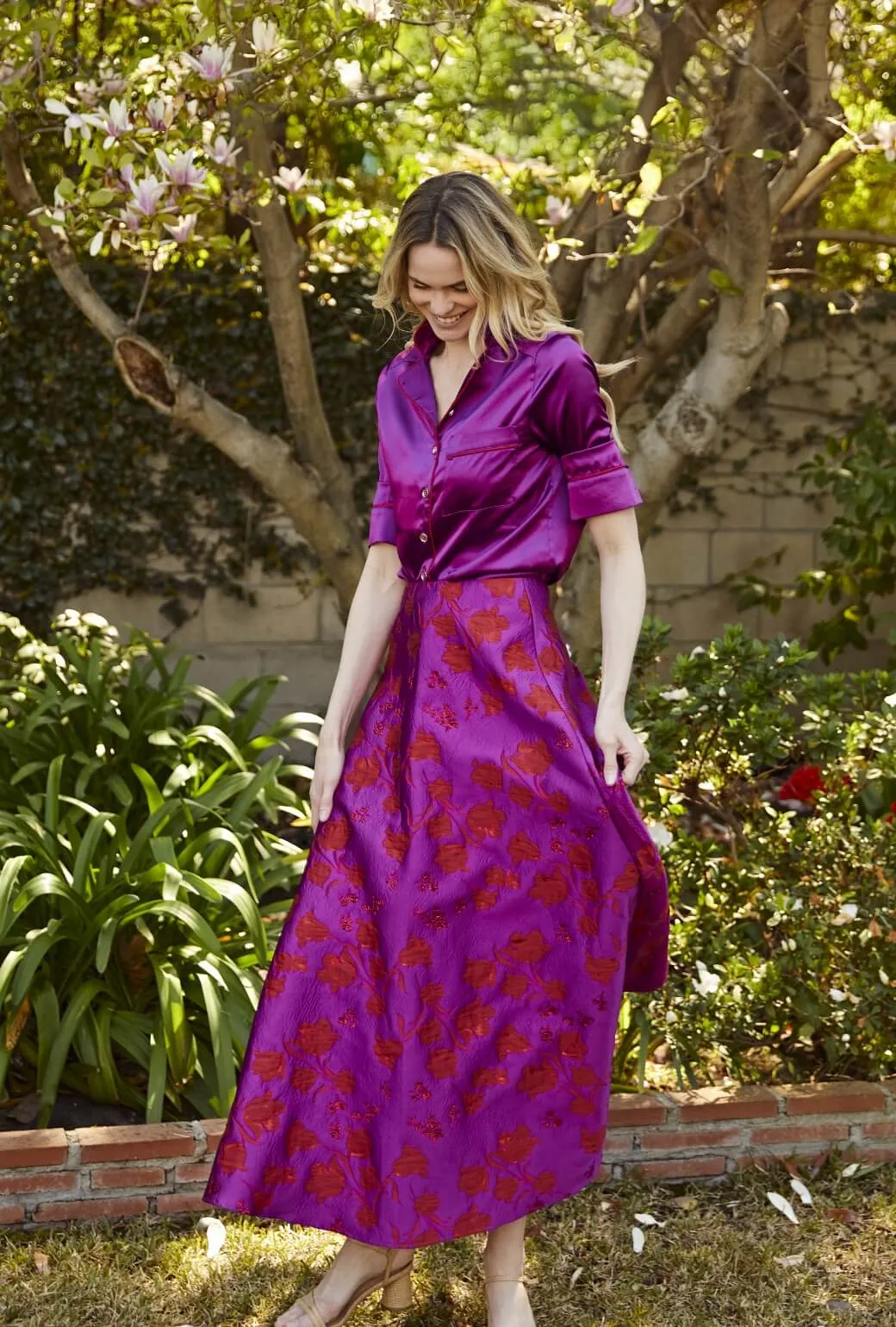 The Laura Skirt MAXI - Rani Pink FlexibleRibbing VentilatedBackPanel