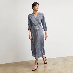 Hope Wrap Dress - Printed Jersey :: Blueprint Sketch NonIrritating Butter Soft Handfeel