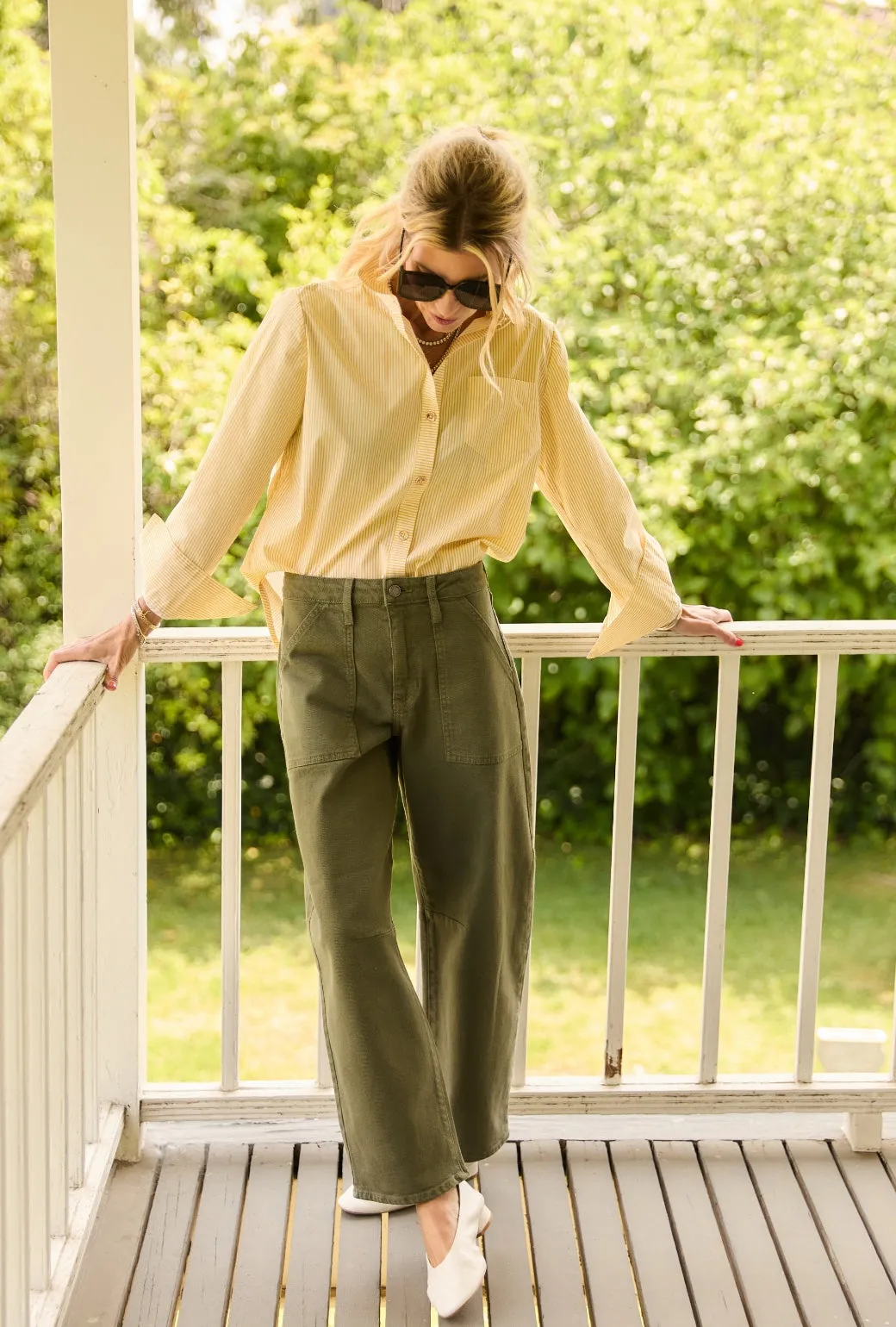 Horseshoe Jeans with Pockets - Olive Ultra Soft Inner Layer Modern Cut