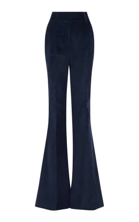 Ianthe Flare Pant in Dark Navy Sea Island Cotton Corduroy All Day Comfort Cozy Sweater