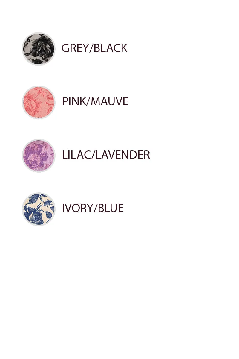 IB1130S-65 | WASHED ROSE PRINED DENIM OVERALLS WITH PLEAT DETAIL Balanced Insulation