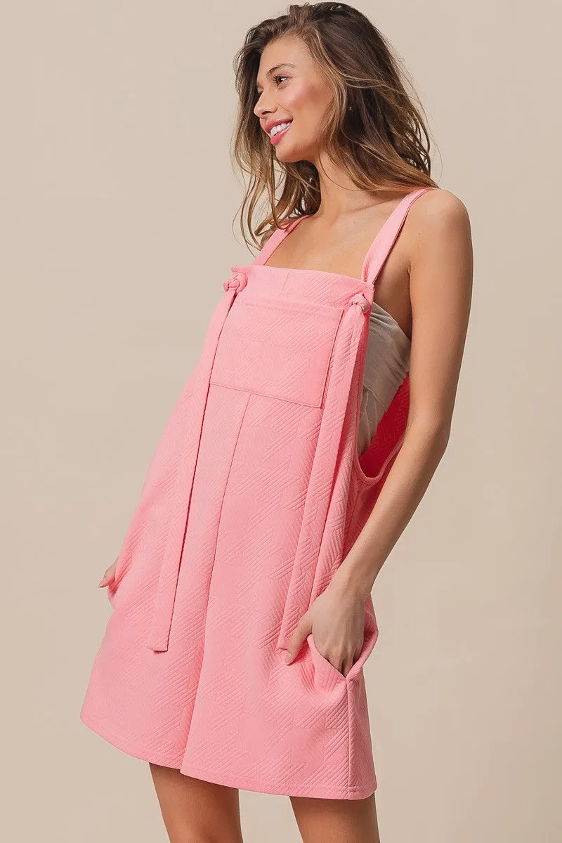 IB1306J-01 | TEXURED JACQUARD ROMPER WITH SIDE POCKETS Active Stretch