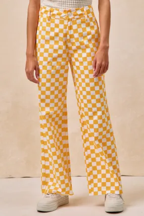 Trendy summer outfit IB1708S-09 | MARDI GRAS THEME PLAID PRINTED PANTS