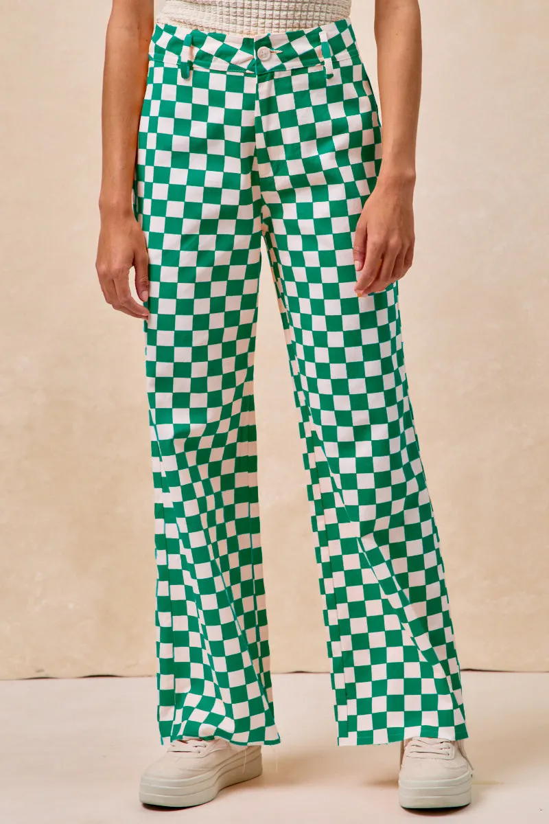 City Ready IB1708S-09 | MARDI GRAS THEME PLAID PRINTED PANTS