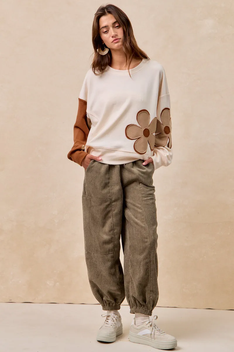 Anti Pilling Treatment Heat Friendly IB1829G-04 | SOLID CORDUROY PANTS WITH DRAWSTRING