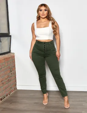 Workwear Ready Urban Fit Super High Rise Seamed Yoke Crop Skinny