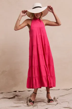 Autumn Wear ID1961-01 | SOLID WOVEN RUFFLED DETAIL DRESS