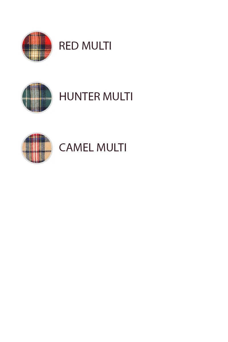 ID2029S-19 | PLAID WOVEN SHRRING BUTTONED TIERED SHIRT DRESS Chic Energy Bold Elegance