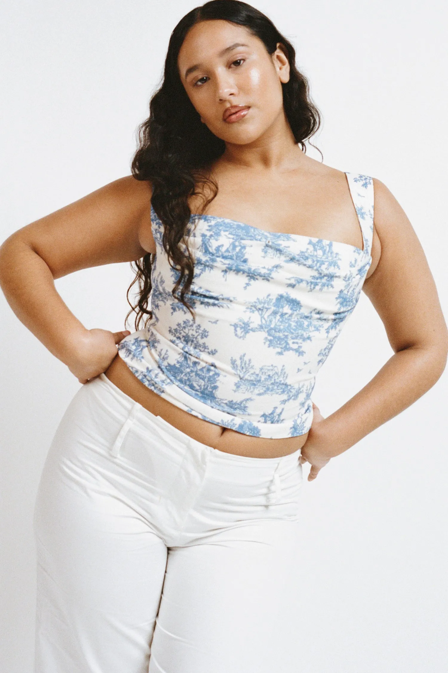 Oversized Collar IMOGENE CORSET - BLUE TOILE