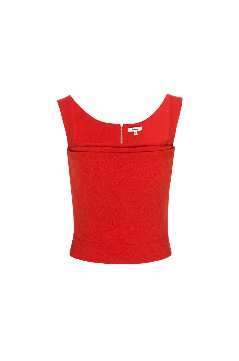 IMOGENE CORSET - RED WrinkleResistant Professional Look