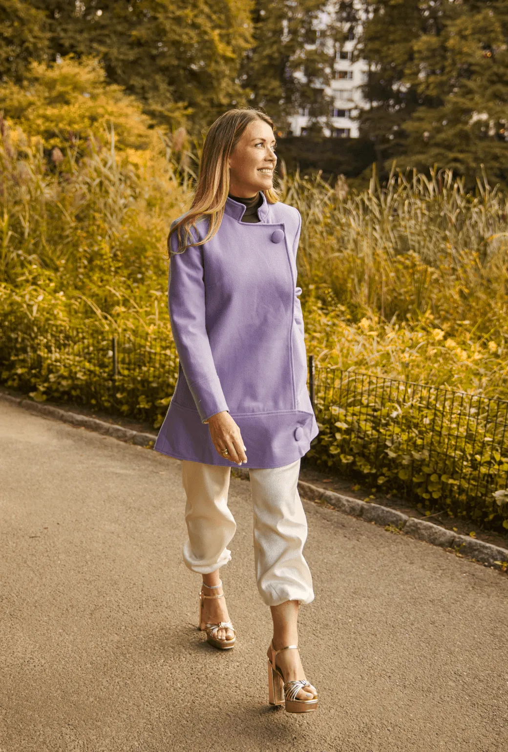 Velcro Fasten Odor Resistant Treatment Buru x Tori Mellott Mod Coat - Brushed Lilac