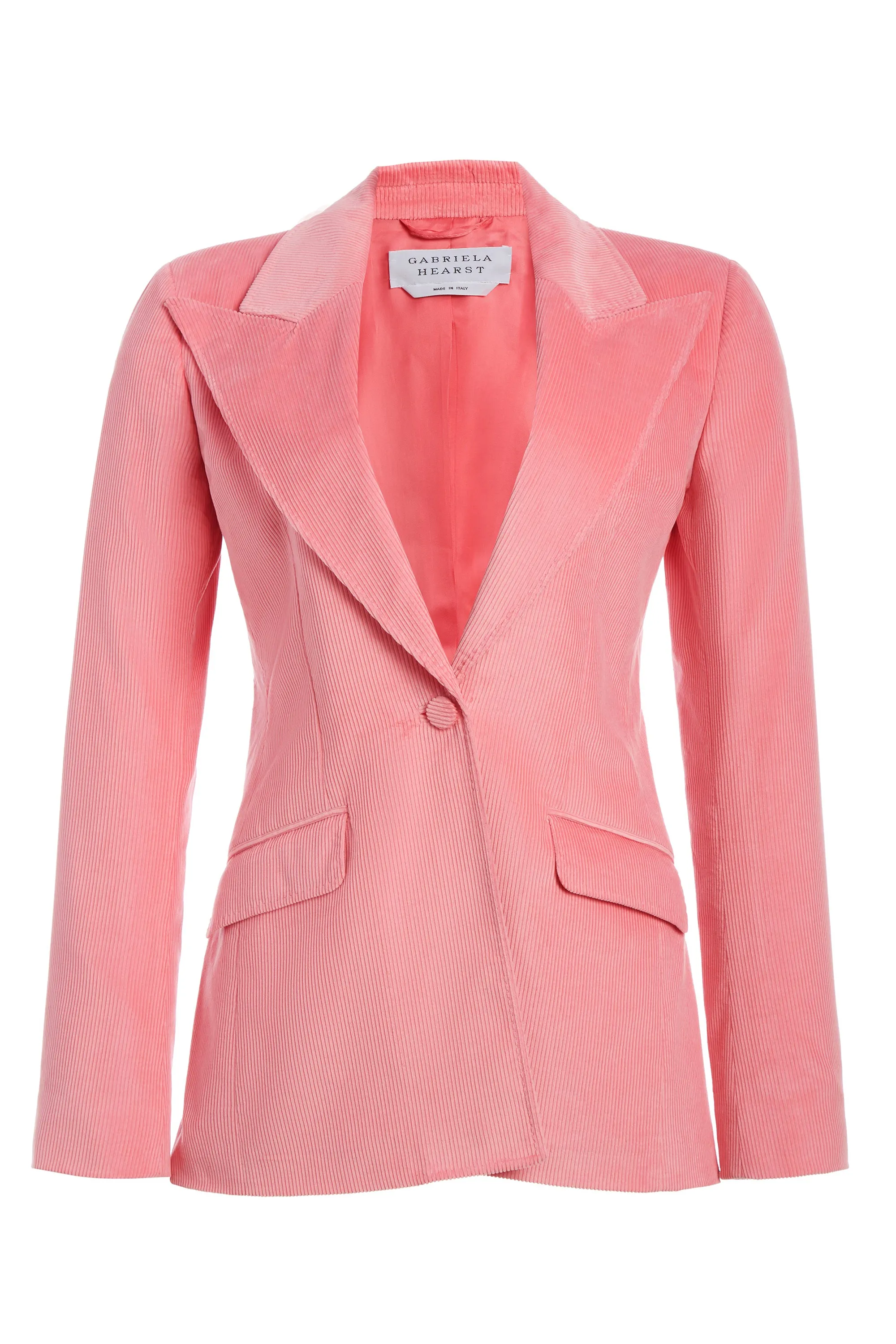 Leiva Blazer in Rosa Sea Island Cotton Corduroy Brushed Microfiber Surface