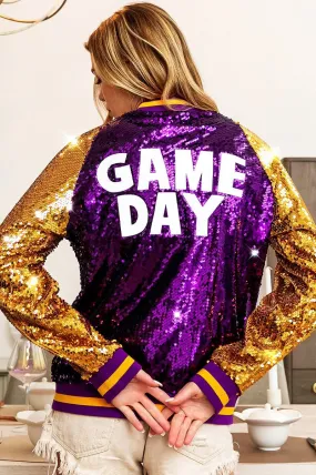 IP6534G-03 | GAME DAY SEQUIN BOMBER JACKET Clean Outer