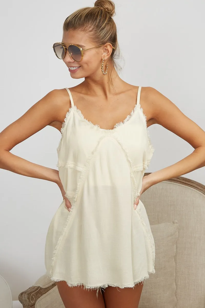 IP7245 | CUT EDGE DETAIL TANK TOP Unstructured Silhouette