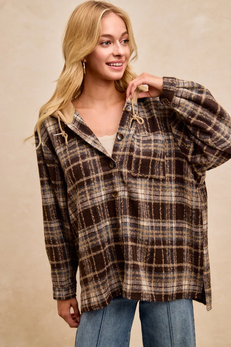 Flexible Fiber Fill IP8019S-05 | BRUSHED VINTAGE PLAID HOOD SHIRT