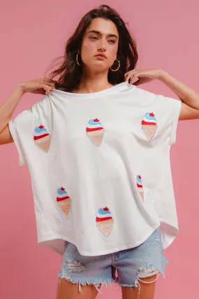 Hooded styles Water resistant coating IP8188S-55P | SOLID TERRY WITH FOURTH OF JULY THEME PATCHED TOP