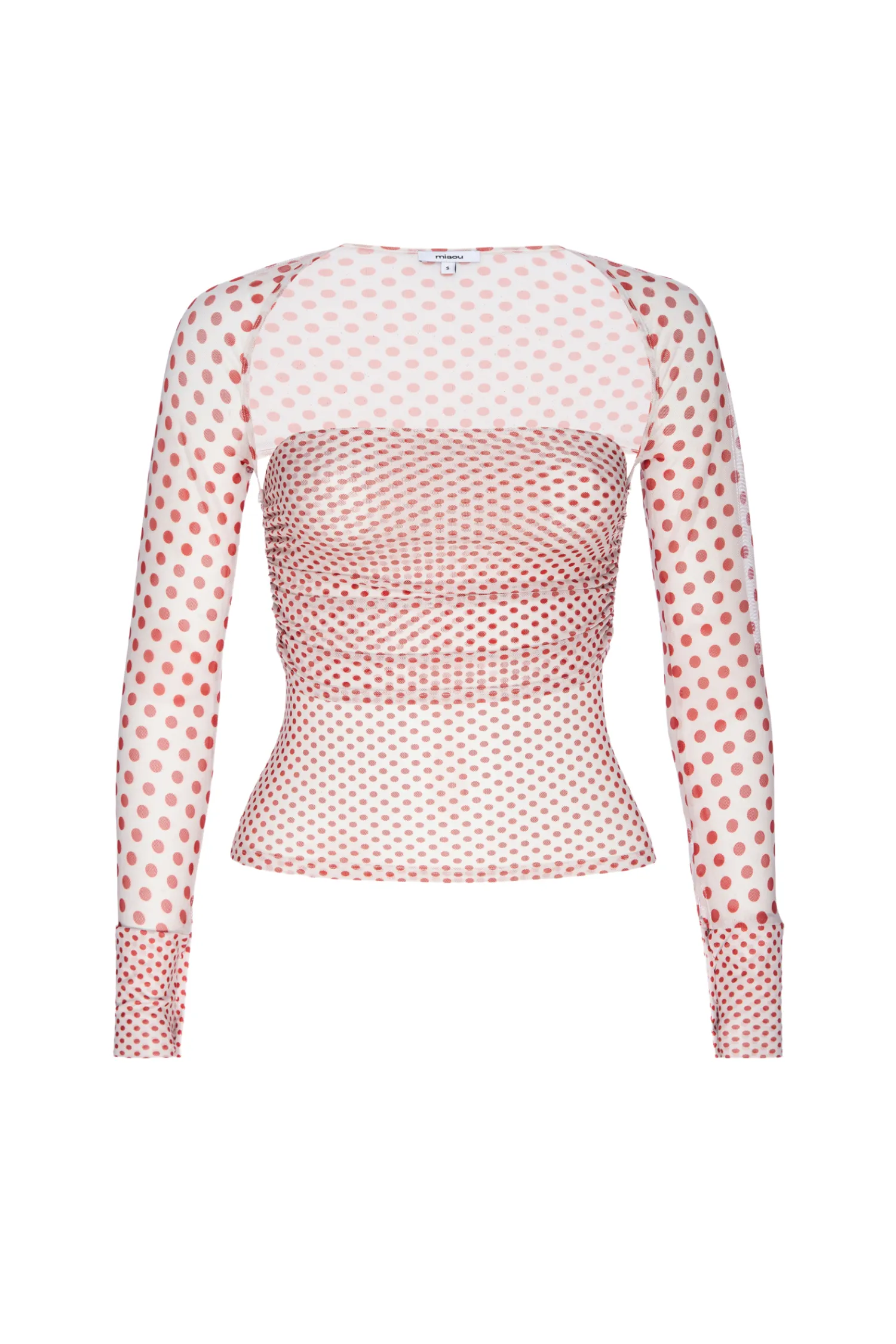 ReinforcedHems IRIS TOP - WHITE POLKA DOT