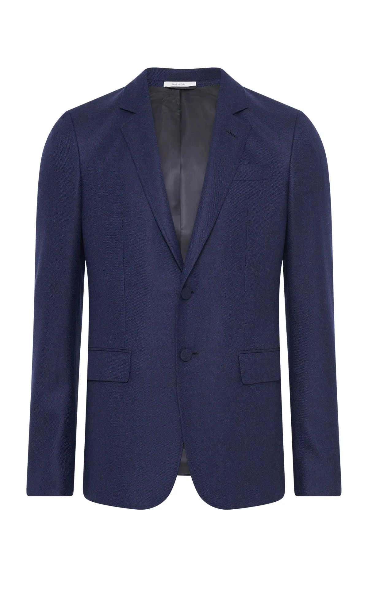 Adjustable Waist System Irving Jacket in Navy Wool Cashmere Flannel