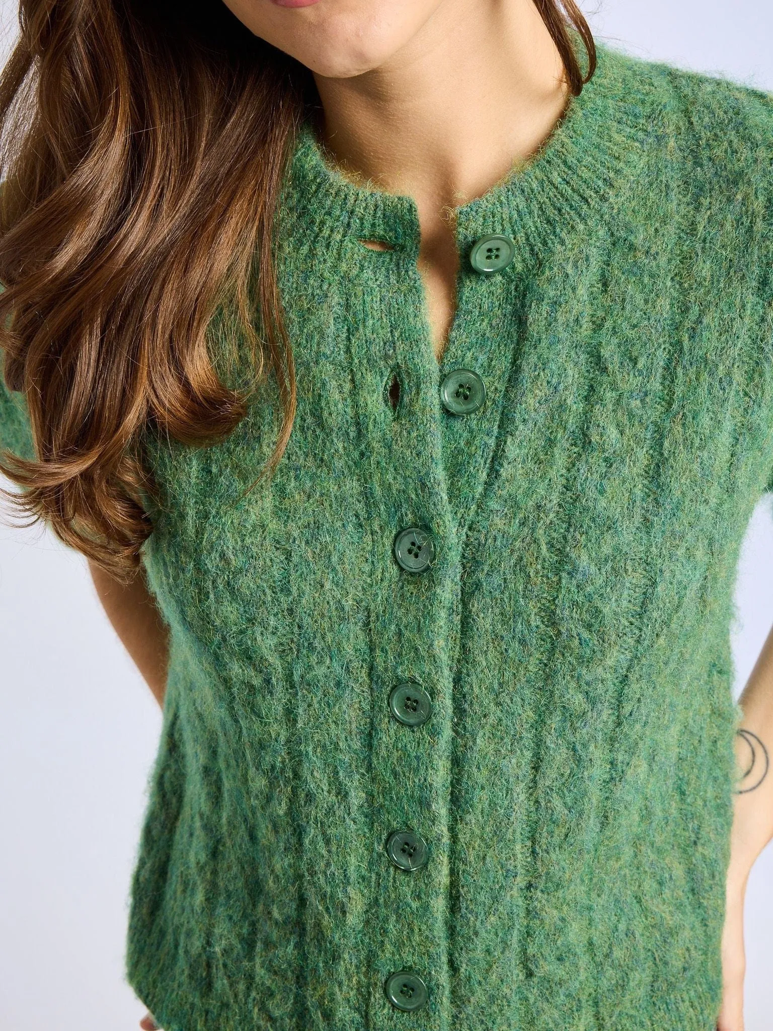 Isa Cardigan in Pine Reinforced Seams