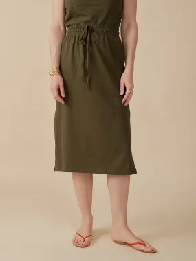 Isla Skirt - Olive EcoCertified Material Anti Odor Finish