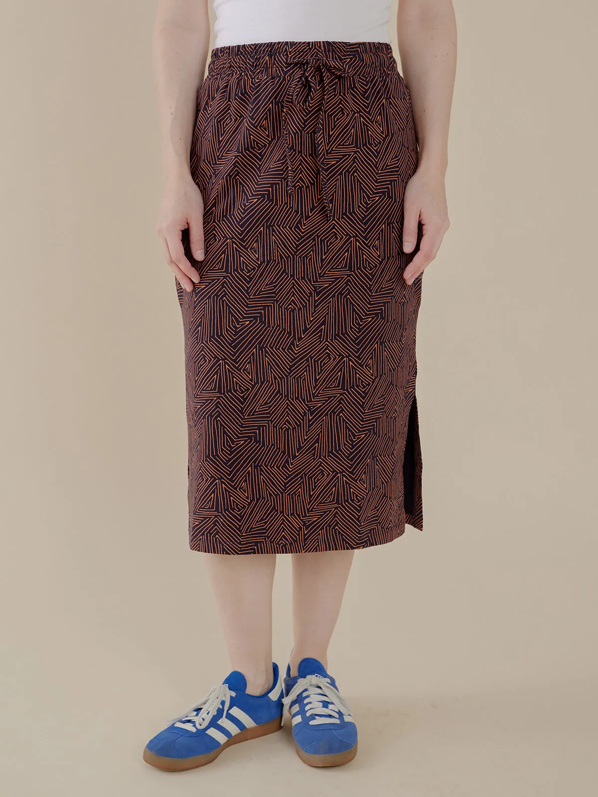 Isla Skirt - Tree Rings Blue Classic Cut