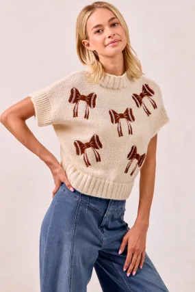 IT1388K-31 | GAMEDAY THEME FOOTBALL RIBBON PATCHED TOP Daywear