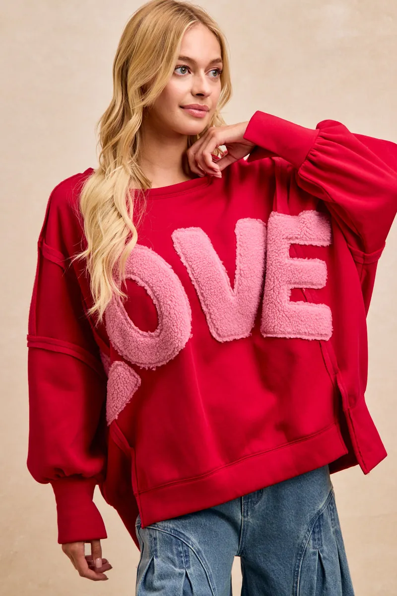 SmoothZipper Soft Touch Material IT3426S-42 | BRUSHED TERRY LOVE FLEECE PATCHWORK FLEECE TOP