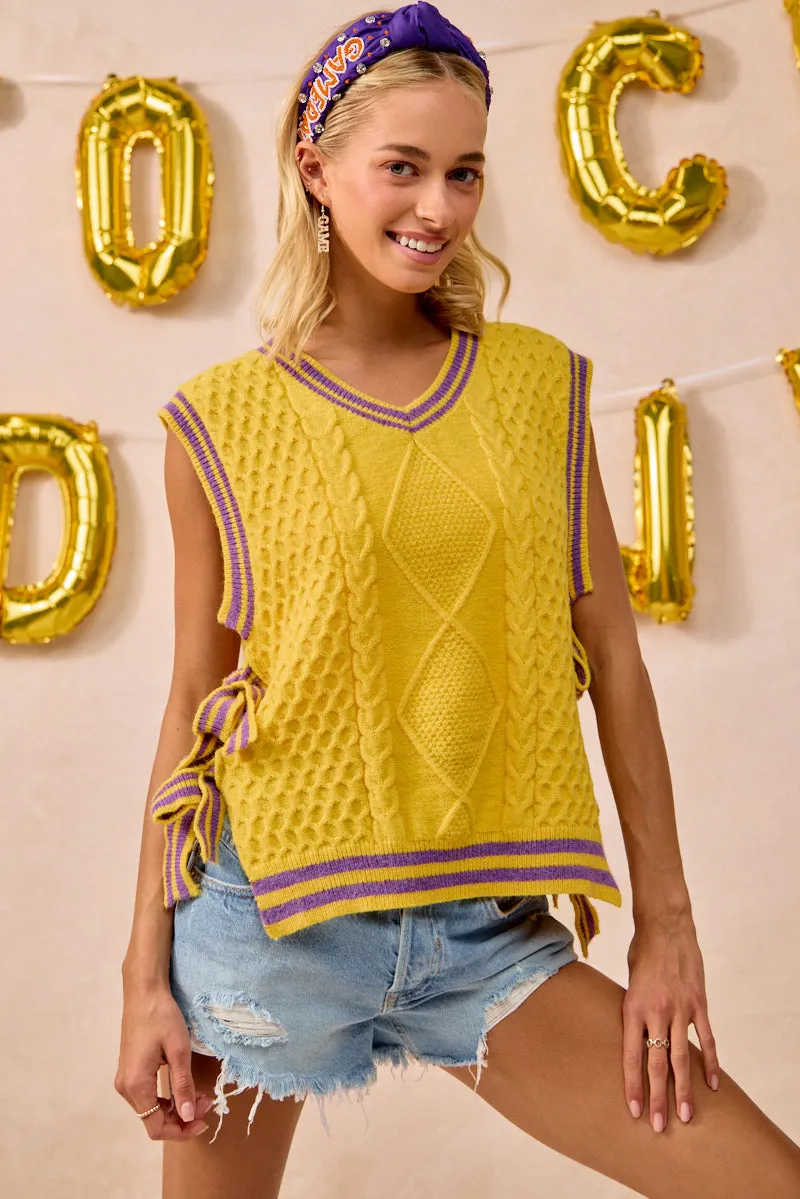 Hypoallergenic Inner Layer IT4385H-01 | GAMEDAY THEME TEXTURED KNIT SWEATER TOP