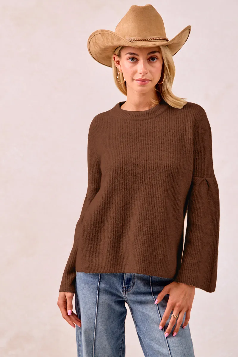 anti static coating Quick Release Fastener IT4433H-01 | SOLID KNIT SWEATER TOP WITH SLEEVES WIDE OPEN