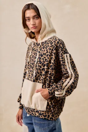 Packable Technology Temperature control IT4472G-02P | WAFFLE THERMAL AND LEOPARD MIX AND MATCH HOODIE