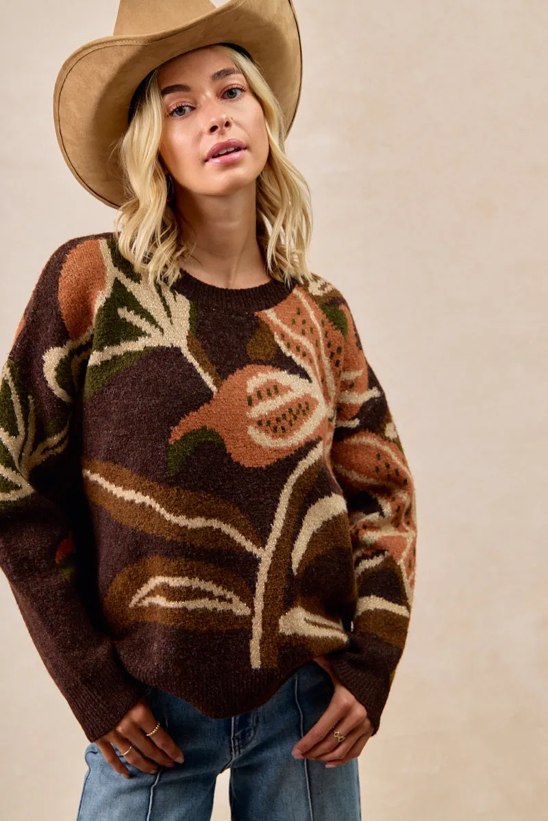 pilling resistant IT4726-01 | FLOWER COZY SWEATER TOP