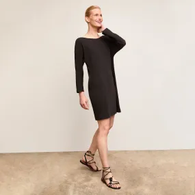 Compression Fit Engineering High Density Weave Ivana Toss-On Dress - Plush Pima :: Black WaterSaving Manufacturing