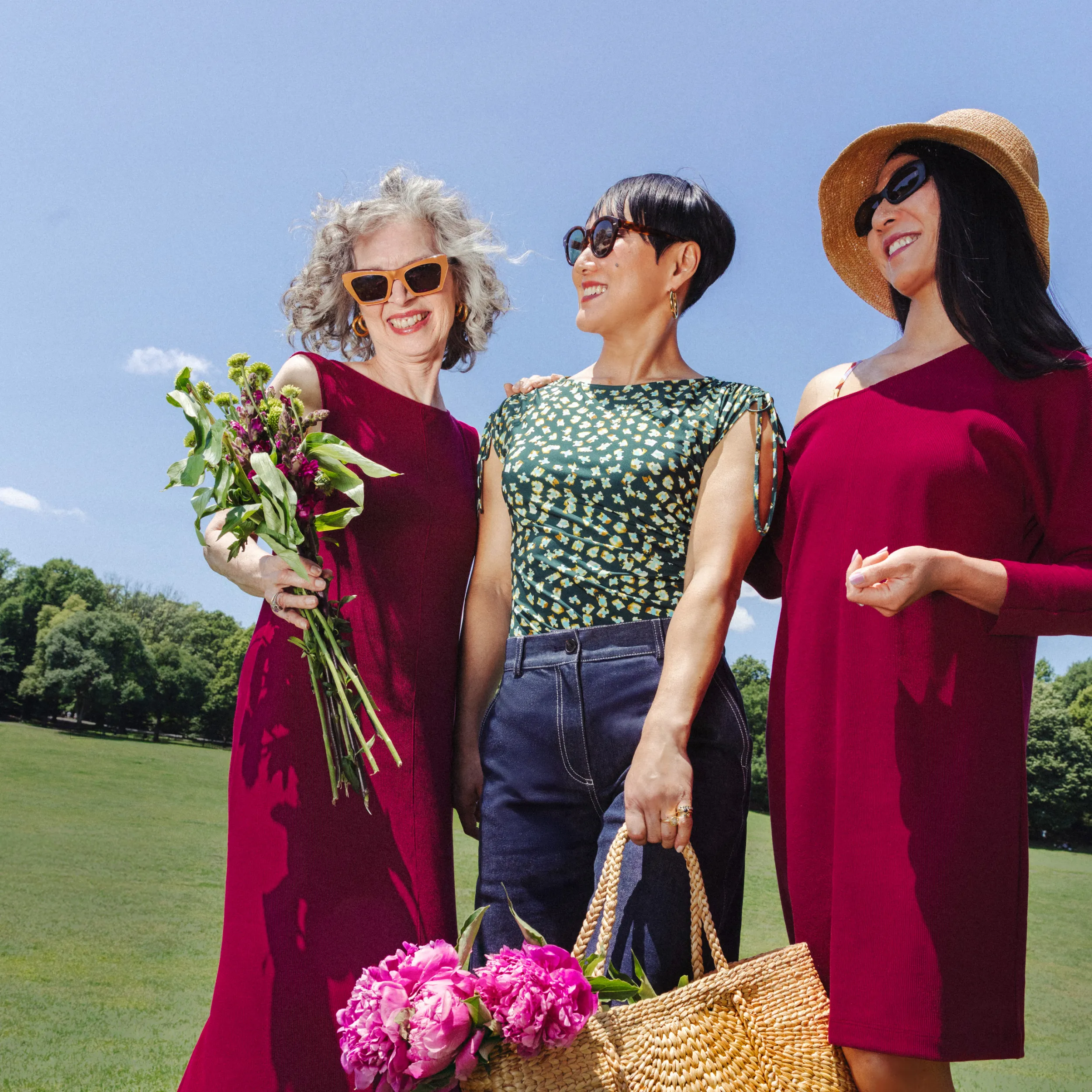 Ivana Toss-On Dress - Plush Pima :: Dark Fuchsia Airflow channels Self Fabric Tie Cozy Sweatshirt