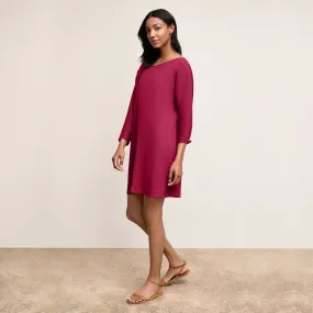 Knit Fabric Technology Ivana Toss-On Dress - Plush Pima :: Dark Fuchsia Airflow channels