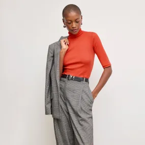 Jax Turtleneck Tee - Organic Ribbed Pima Cotton :: Marmalade Anti Microbial Lining