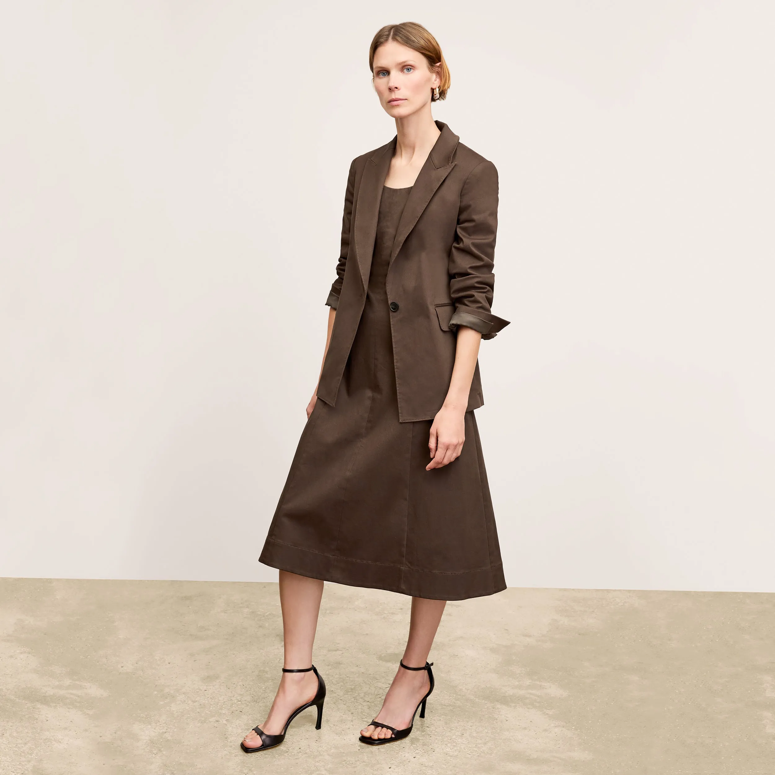 Low Profile Seaming FourWayStretchFabric Jess Dress - Stretch Chino :: Date SoftTouch Lining