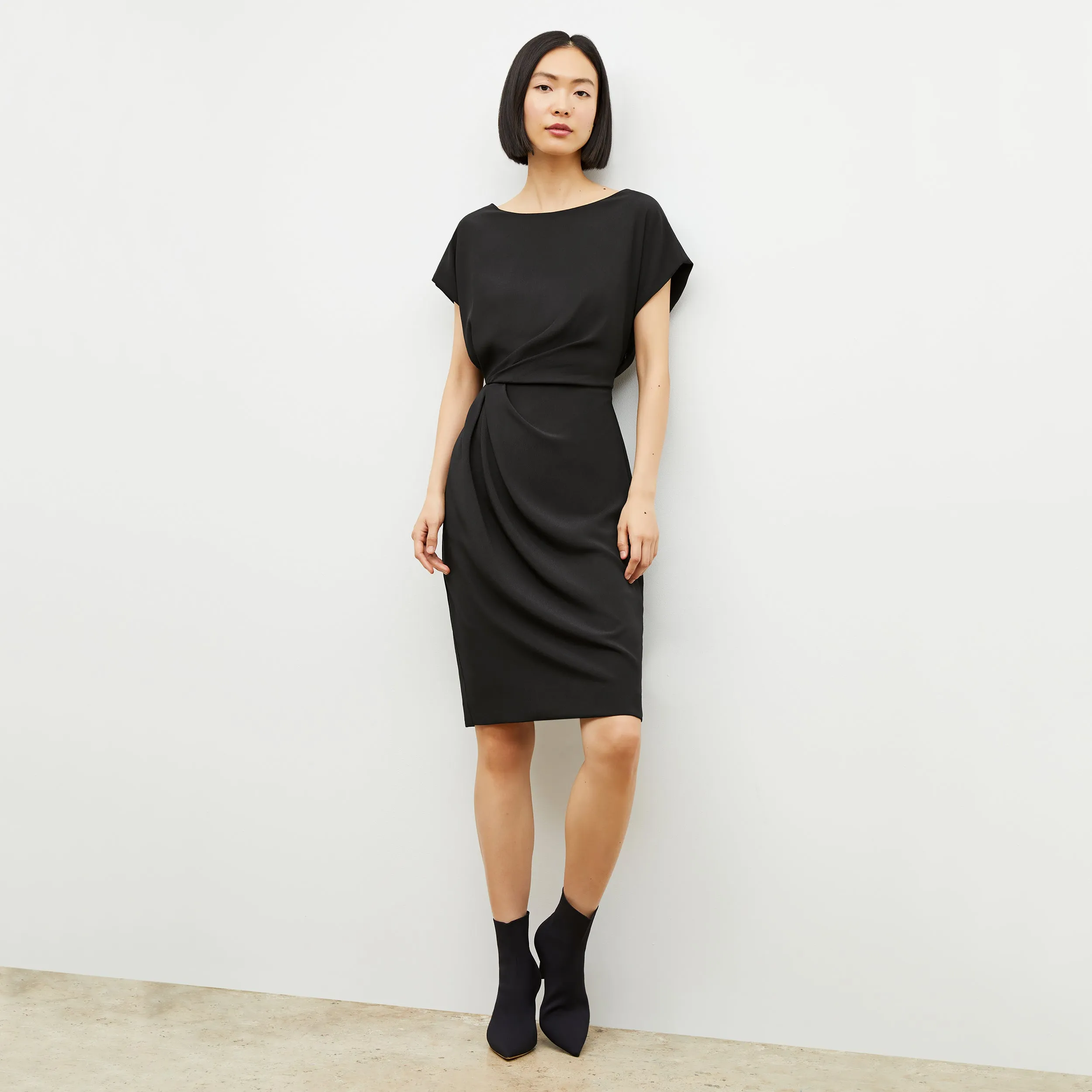 Hypoallergenic fabric Jillian Dress - Eco Heavy Soft Wave :: Black