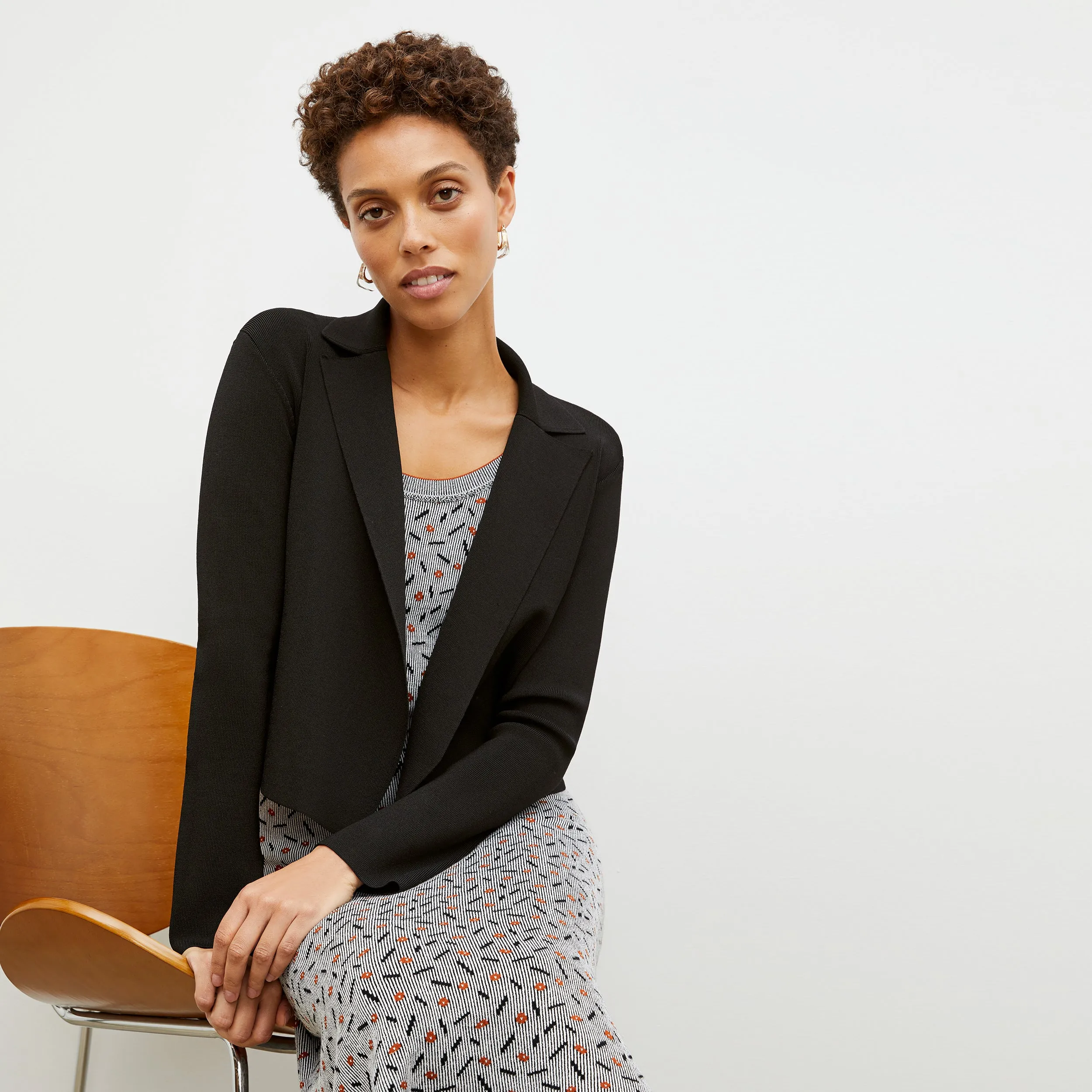 Jolie Lapel Jardigan :: Black SoftBrushed