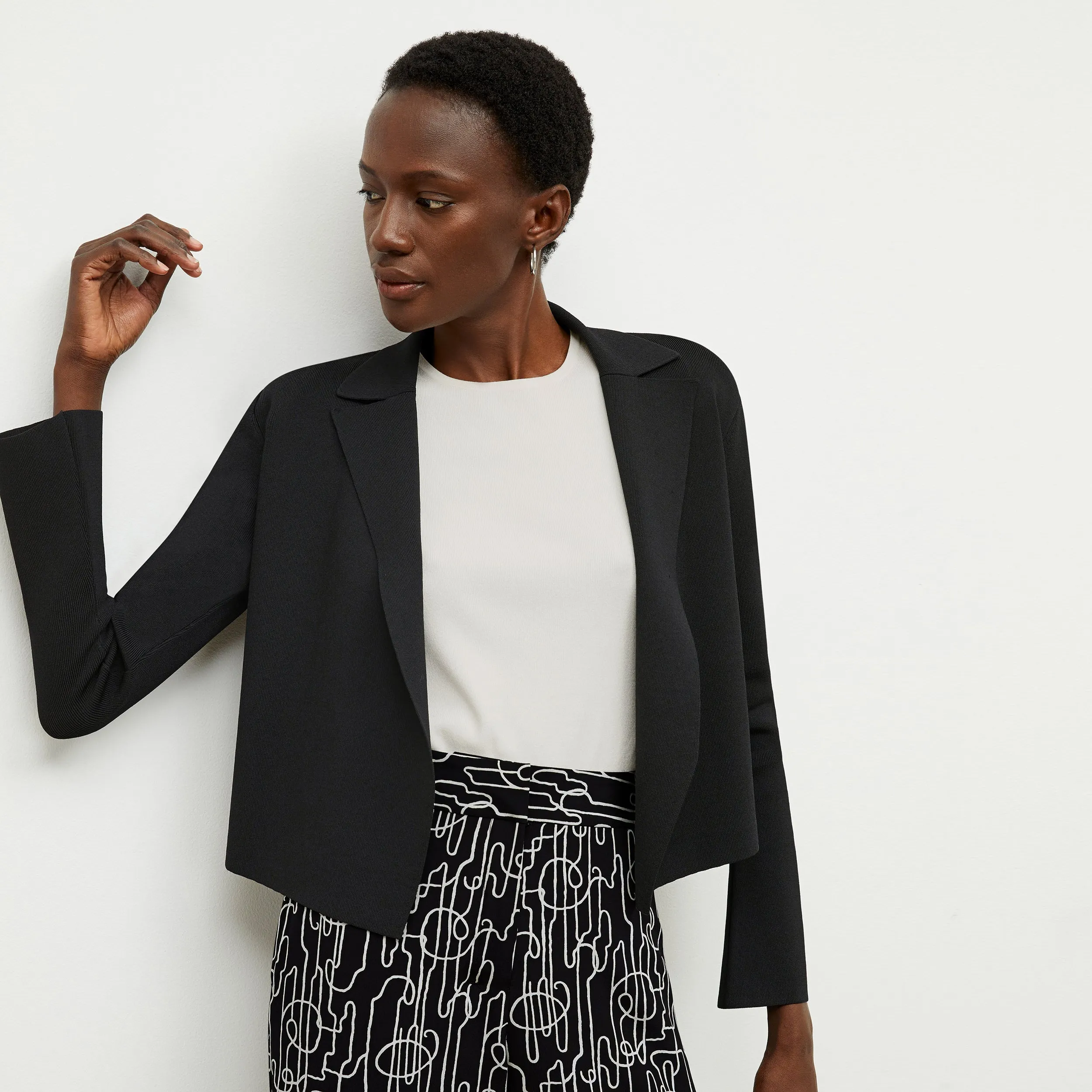 Jolie Lapel Jardigan :: Black FadeResistant Finish