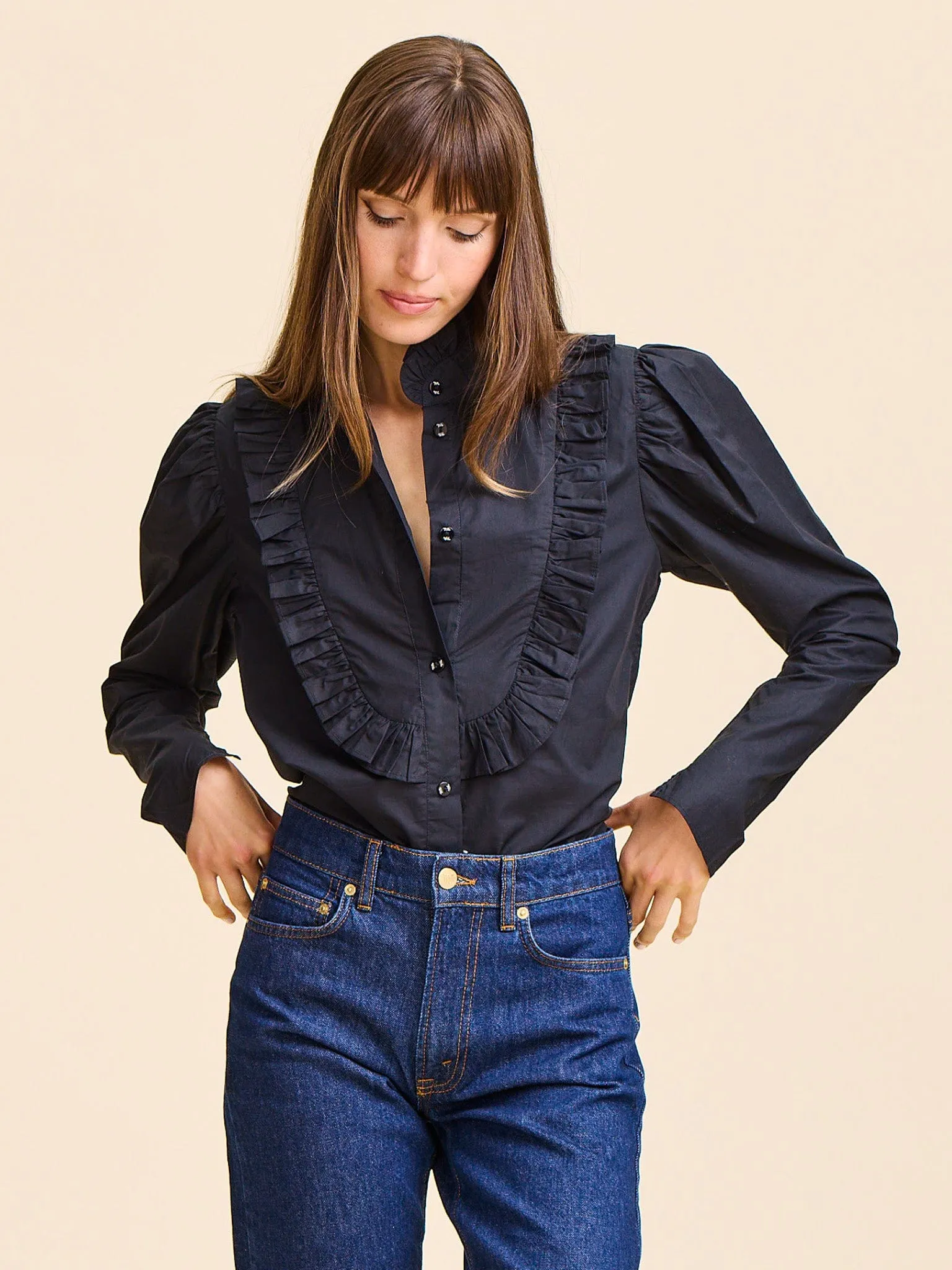 HiddenPocket Colorfast Dye Method Jolie Top in Black