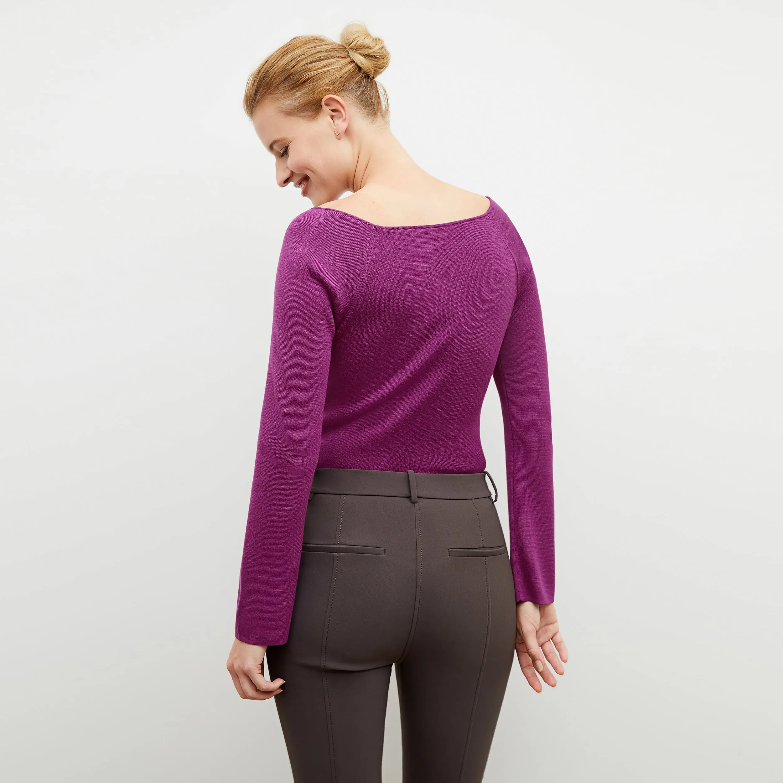 AllDayComfort Joya Top - Silk Jersey :: Purple Jasper