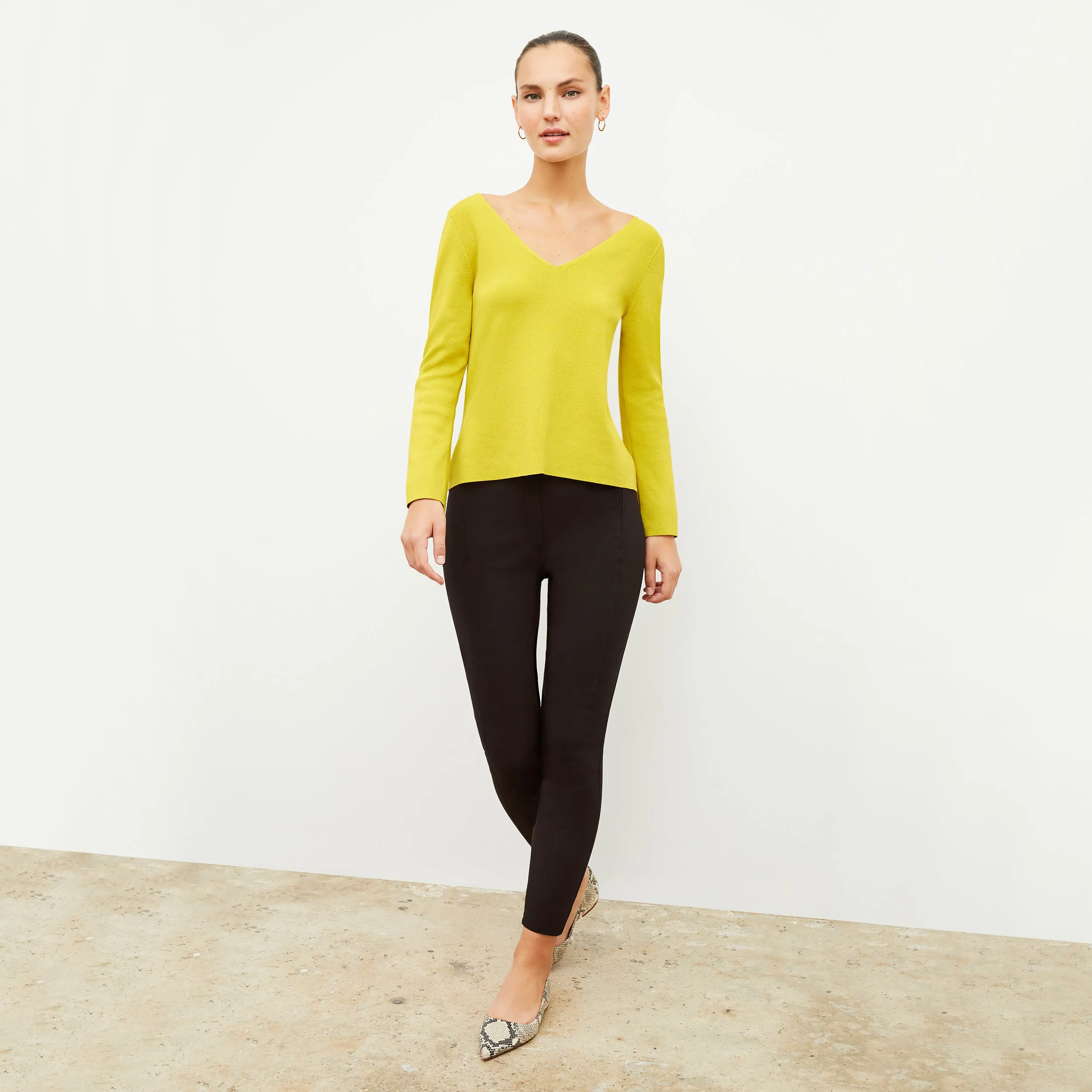 Kara Top - 365Knit :: Chartreuse Winter Hoodie All Weather Performance Fabric