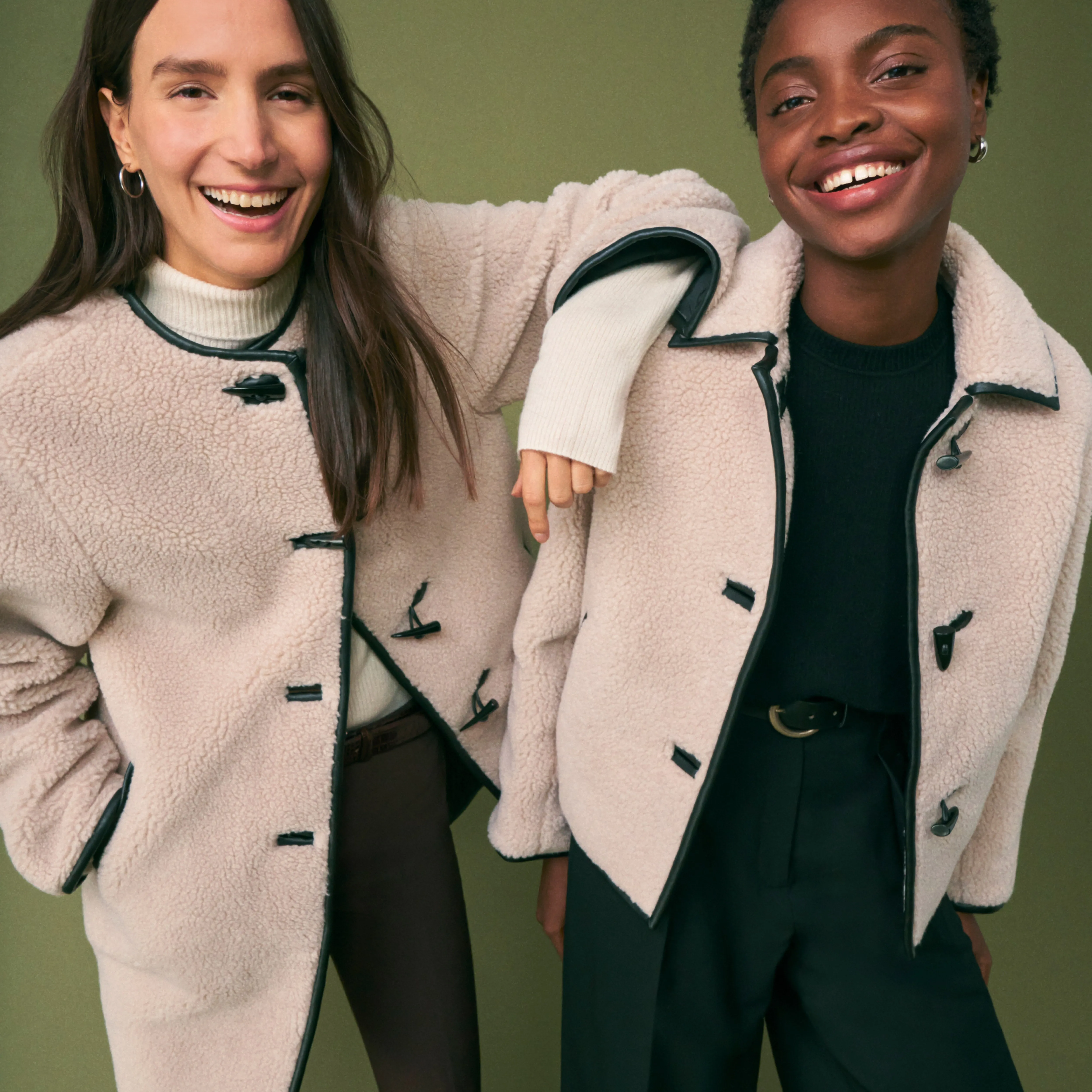 Katari Coat - Sherpa Knit :: Travertine AdjustableCuffs