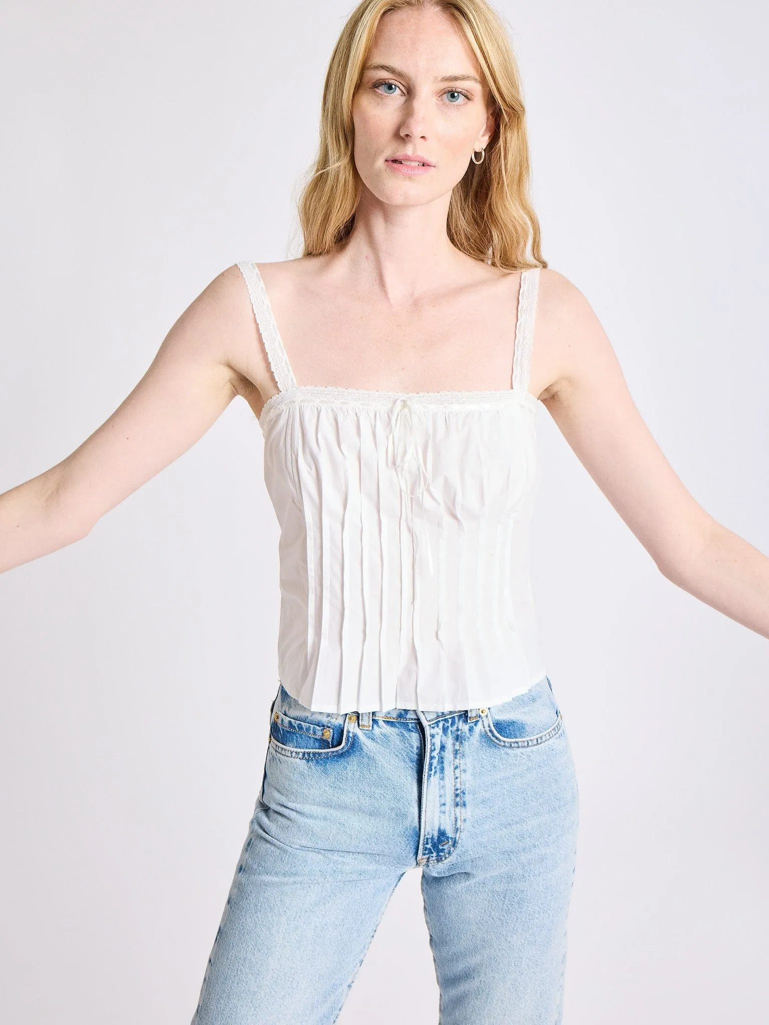 Biodegradable material Cold Weather Keira Top in White