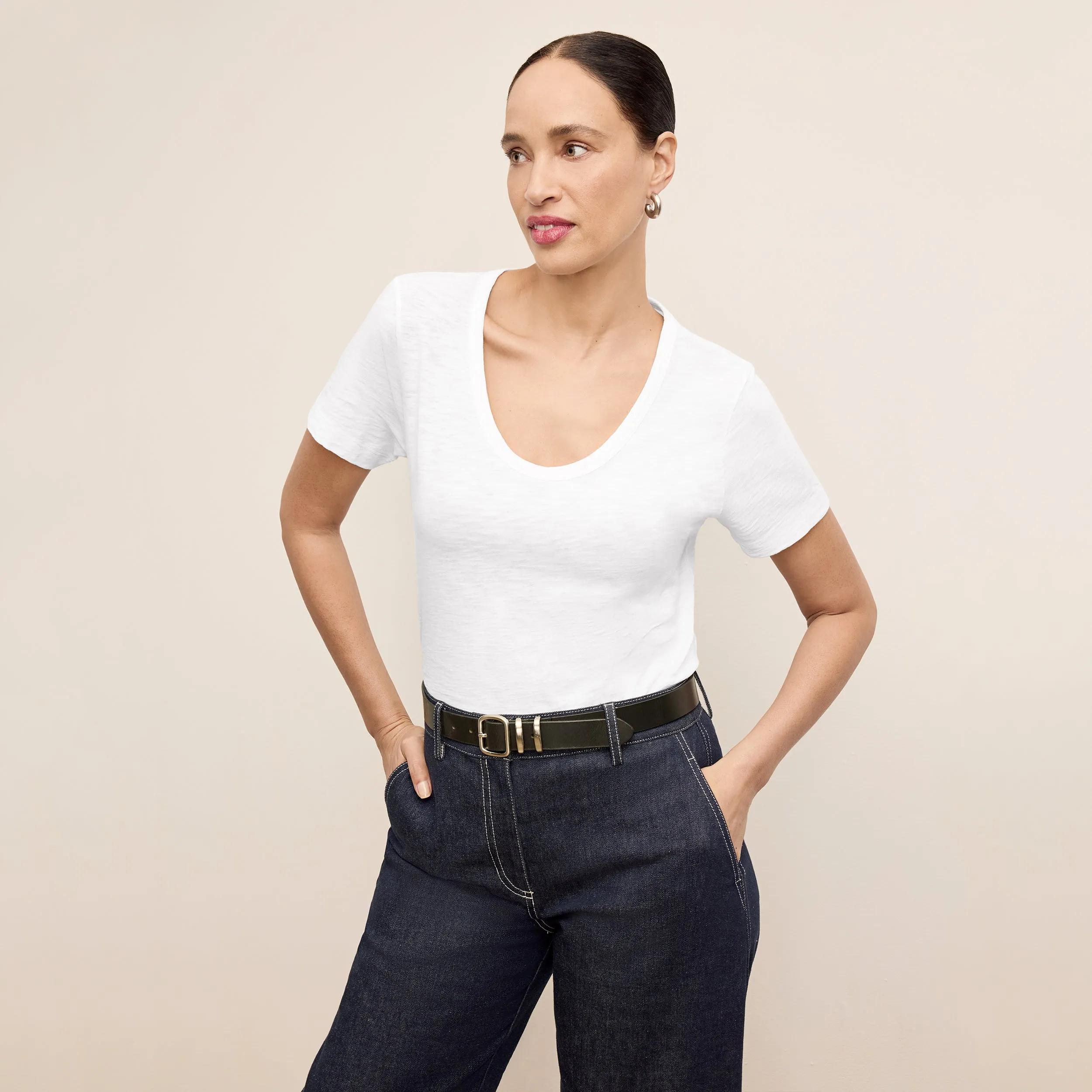 MoistureWickingTechnology Kenya T-Shirt - Organic Cotton Slub :: White